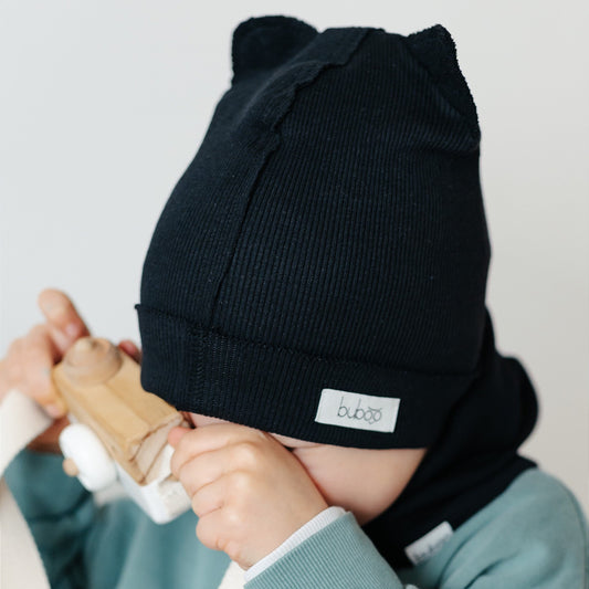 Kids snood scarf for spring fall - Black