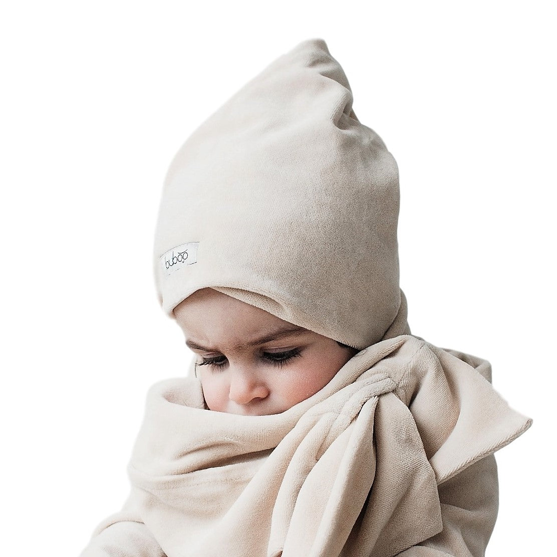 SCREWcz double layered velour beanie milk