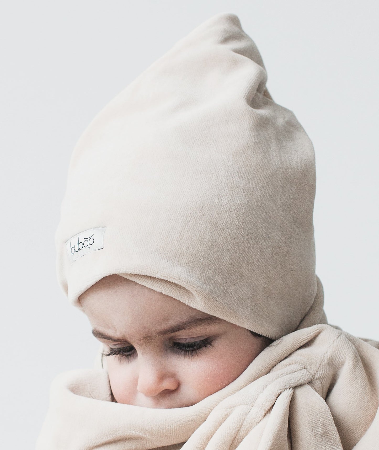 SCREWcz double layered velour beanie milk