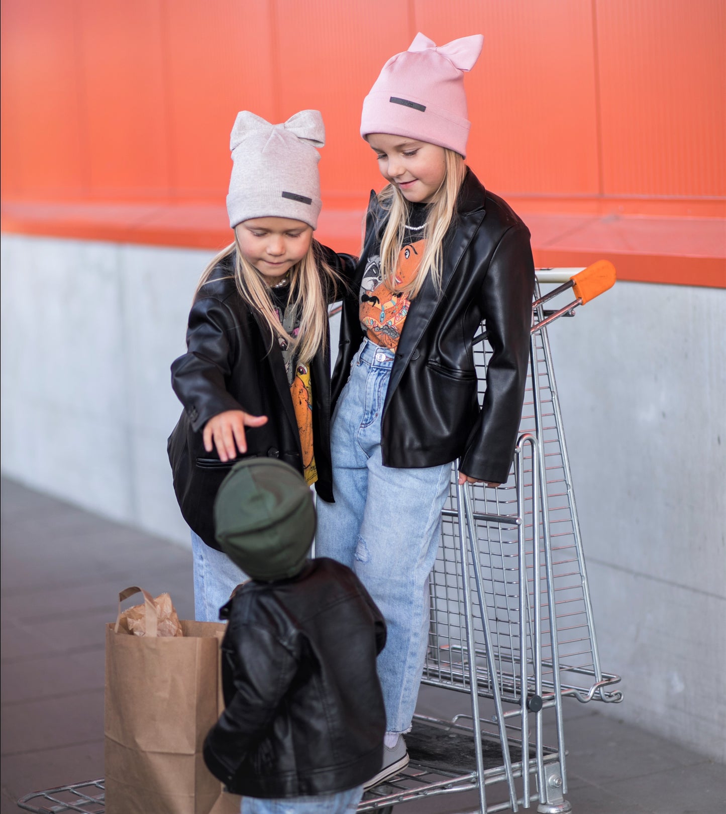Vaikiška dviguba kepurė TRENDY Chaki
