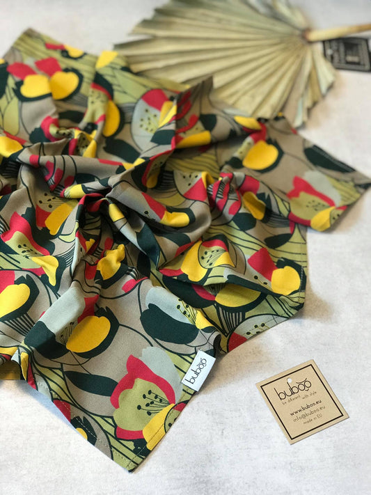 Woman's silk/viscose scarf MEADOW FLOWER GARDEN