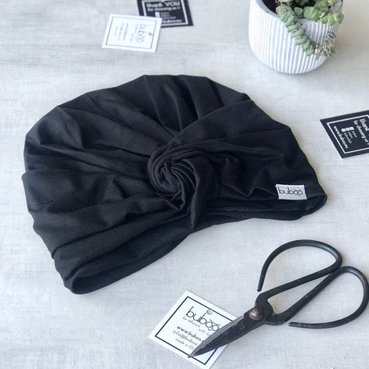 Summer thin beanie turban KNOT - Black