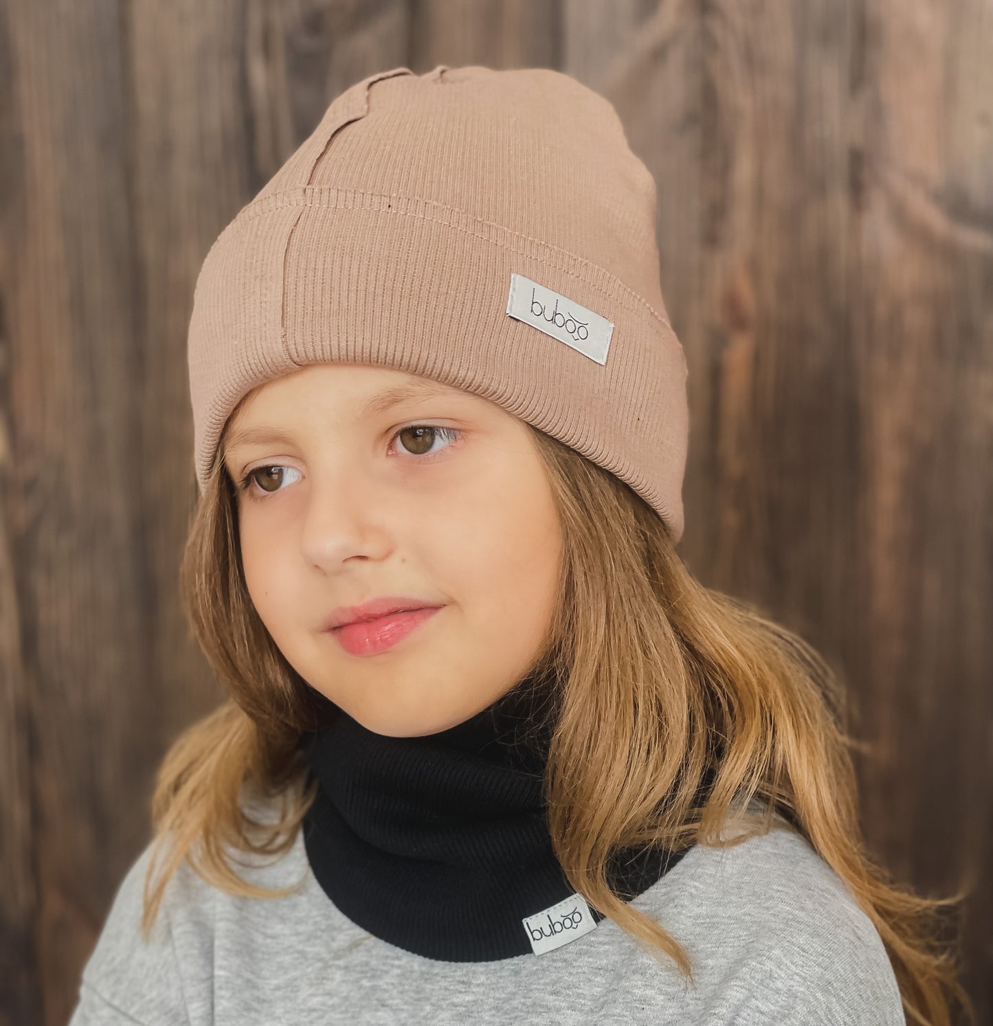 Vaikiška dviguba kepurė TRENDY kakava