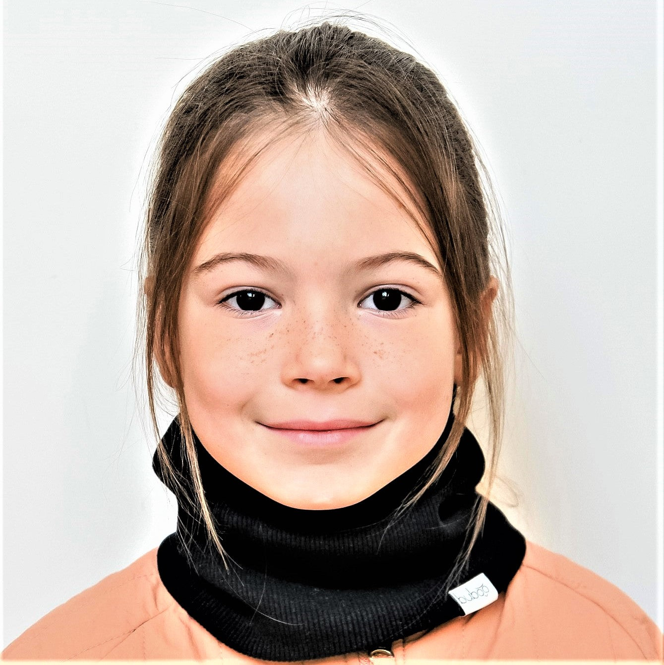 Kids snood scarf for spring  fall - Black