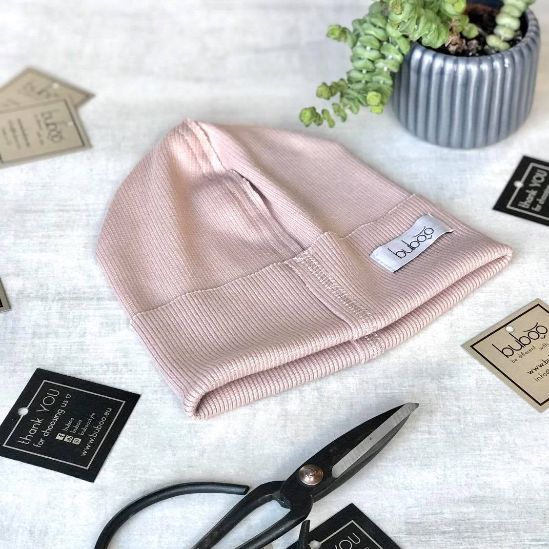 TRENDY Ribbed Cotton Kids Beanie – Cocoa | Spring/Autumn Hat – BUBOO