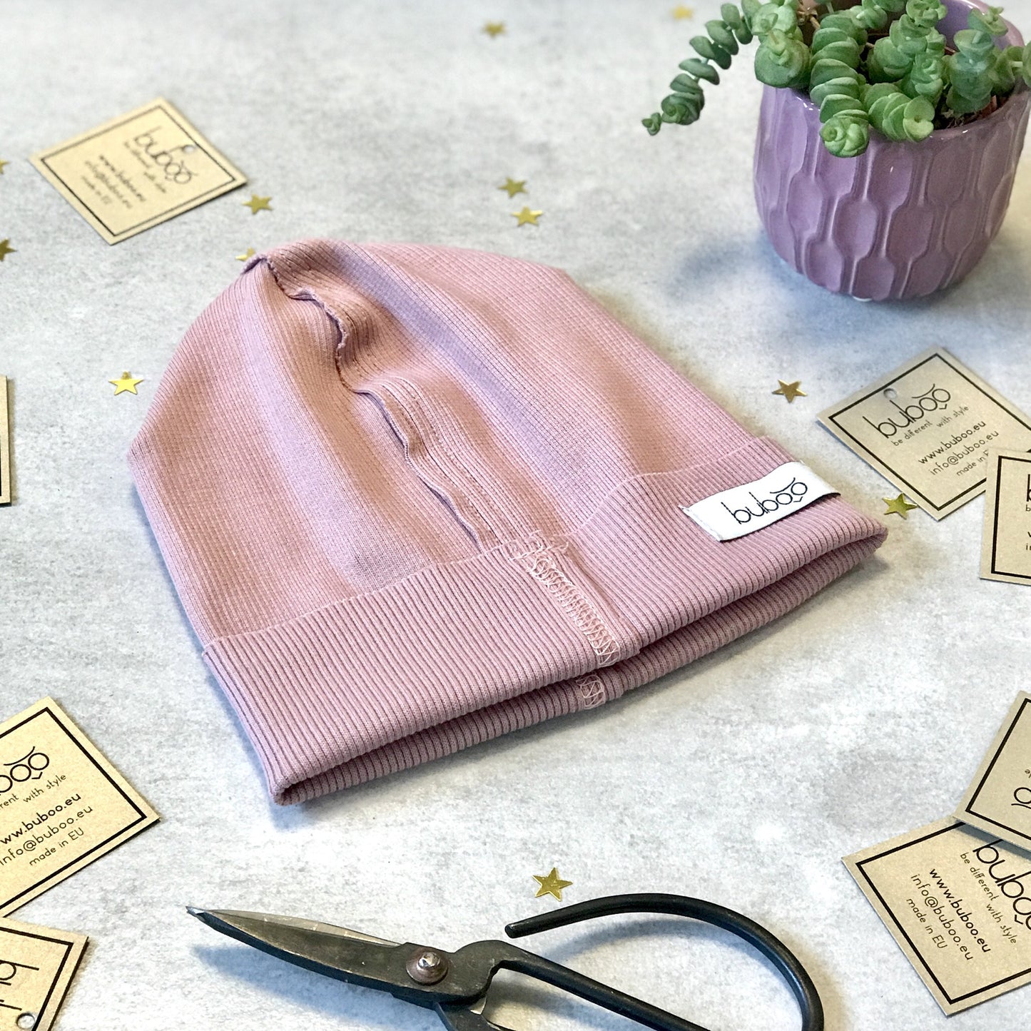 Vaikiška kepurė TRENDY pelenų rožė