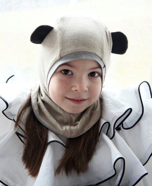 Kids spring/fall helmet BEAR sand