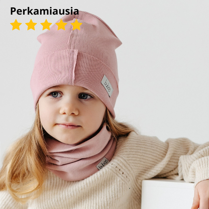 Vaikiška kepurė TRENDY pelenų rožė