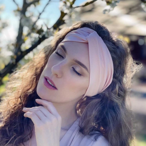Stylish headband SIMPLE, Grey Dandelion