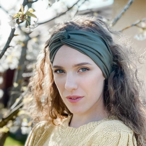 Stylish headband SIMPLE, Grey Dandelion