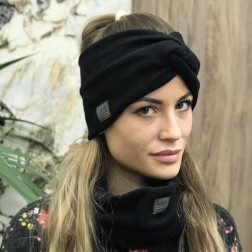 Moteriškas movos ir galvajuostės KOMPLEKTAS dėžutėje juodas
