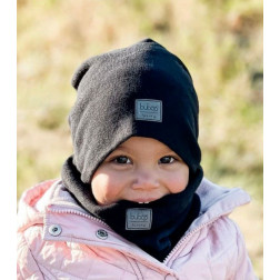 Vaikiška kepurė rudeniui žiemai pavasariui BUBOO luxury - Juoda