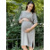 Suknelė nėščioms trumpomis rankovėmis su dirželiu SANA, chaki samanos