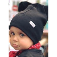 Vaikiška dviguba kepurė BEAR anglis, juoda