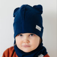 Vienguba vaikiška kepurė vasarai, pavasariui, šiltam rudeniui BEAR tamsiai mėlyna