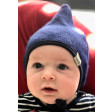 Vaikiška dviguba kepurė su raišteliais rudeniui/žiemai DROP Rugiagėlė