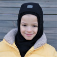 Vaikiška kepurė šalmukas pavasariui / rudeniui / žiemai BUBOO luxury, juodas
