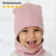 Vienguba kepurė BEAR pelenų rožė