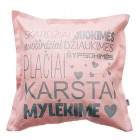 Interjero pagalvė KARŠTAI MYLĖKIME, pelenų rožė