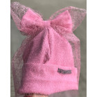 Ypatingai stilinga dviguba  kepurė su tinkleliu FASHIONISTA rožinė
