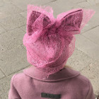 Extremely stylish girl beanie with a tulle FASHIONISTA pink