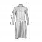 Įspūdinga moteriška suknelė MILANAS su dirželiu ir juostele, pilka