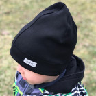 Vaikiška dviguba kepurė TRENDY juoda