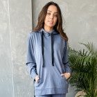 Moteriškas stilingas laisvalaikio džemperis BUBOO active, mėlyna - indigo