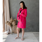 Suknelė / tunika nėščioms ir maitinančioms su paslėptais užtrauktukais priekyje BUBOO active, ryškiai rožinės (arbūzo) spalvos