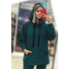 Moteriškas stilingas laisvalaikio džemperis BUBOO active, smaragdas