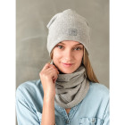 Moteriška kepurė rudeniui žiemai - Pilka