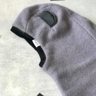 Stilingas patogus HELMET rudeninis žieminis moheros vaikiškas šalmukas su ausytėm Pilkas
