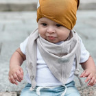 Kids spring scarf UPSIDEDOWN latte 2