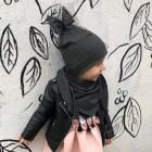 Scarf with tassel FASHIONISTA dark grey