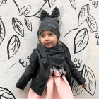 Scarf with tassel FASHIONISTA dark grey