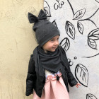 Scarf with tassel FASHIONISTA dark grey