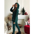 Moteriškas stilingas laisvalaikio džemperis BUBOO active, smaragdas