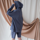 Moteriški stilingi laisvalaikio šortai BUBOO active, mėlyna - indigo