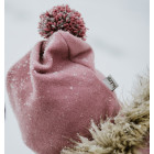 Stilingas patogus HELMET rudeninis žieminis moheros vilnos vaikiškas šalmukas su bumbulu Pelenų Rožė 2
