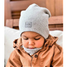 Vaikiška kepurė rudeniui žiemai pavasariui BUBOO luxury - Pilka