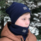 Vaikiška kepurė rudeniui žiemai pavasariui BUBOO luxury - Mėlyna